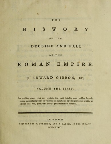 The history of the decline and fall of the Roman Empire