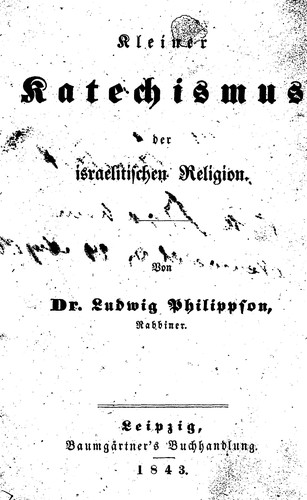 Kleiner Katechismus der israelitischen Religion