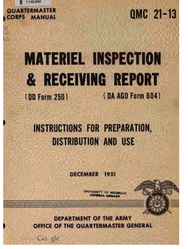 Quartermaster Corps Manual