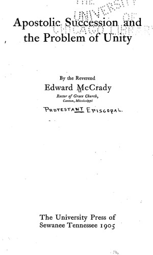 The Christian church considered in relation to unity and schism