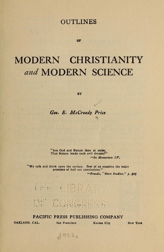 Outlines of Modern Christianity and Modern Science