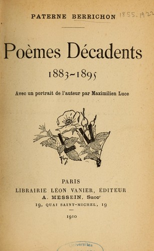 Poèmes décadents, 1883-1895