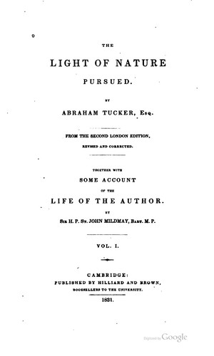 The light of nature pursued.