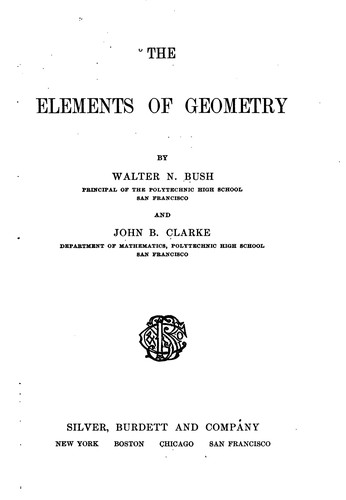 The elements of geometry