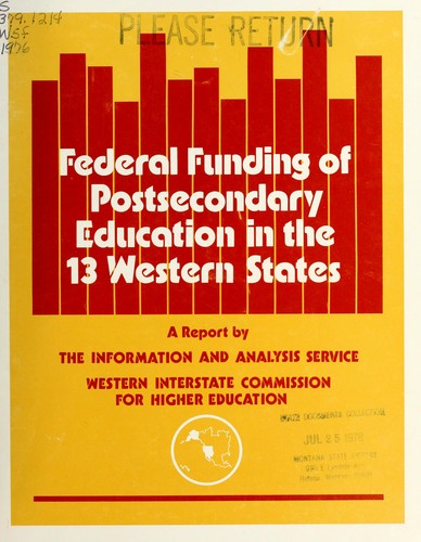 Federal funding of postsecondary education in the 13 western states