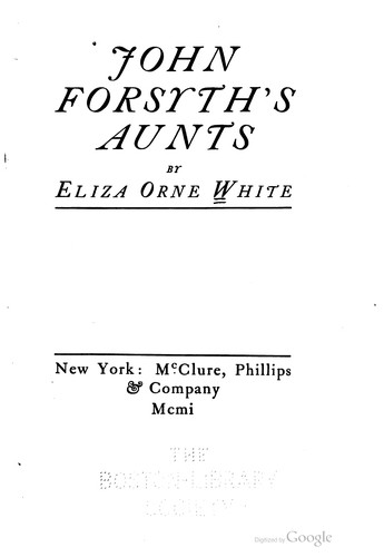 John Forsyth's aunts