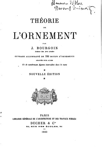 Théorie de l'ornement