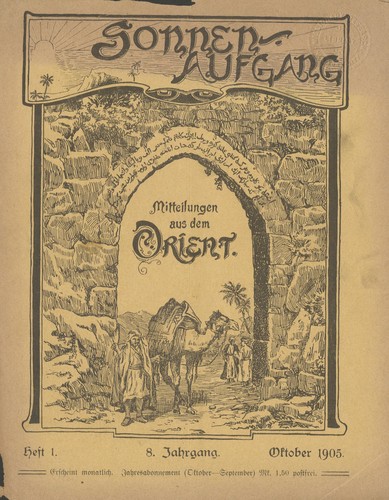 Sonnen-Aufgang : Mitteilungen des Deutschen Hulfsbundes fur Christliches Liebeswerk im Orient