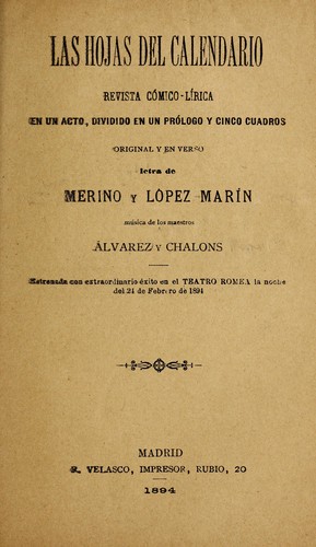 Las hojas del calendario