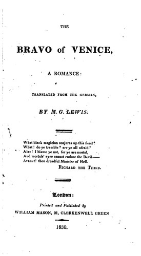 The Bravo of Venice: A Romance