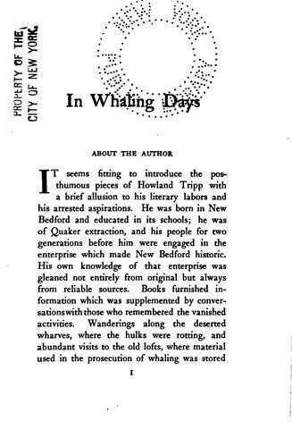 In whaling days