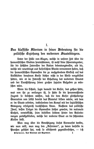 Aus Altertum und Gegenwart: Gesammelte Abhandlungen