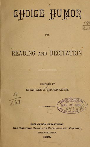 Choice humor for reading and recitation