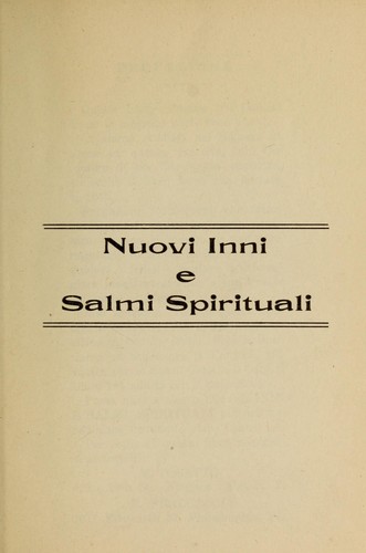 Nuovi inni e salmi spirituali