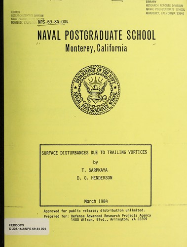 Surface disturbances due to trailing vortices