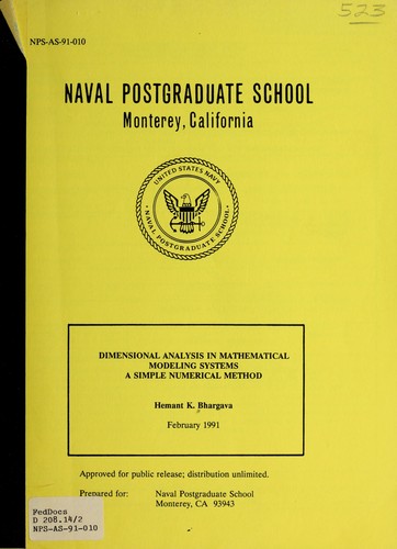 Dimensional analysis in mathematical modeling systems