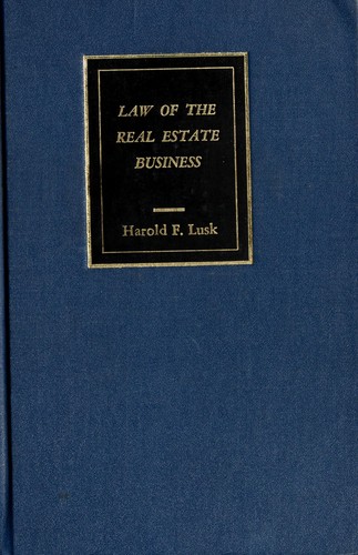 Law of the real estate business.