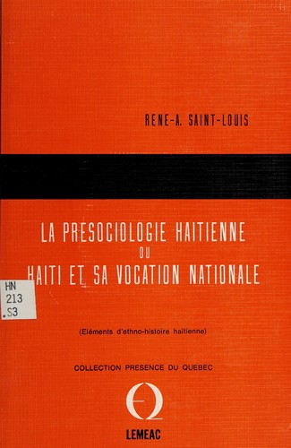 La présociologie haïtienne