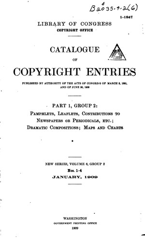 Catalogue of Copyright Entries