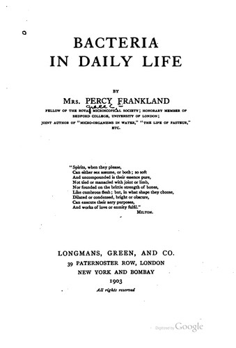 Bacteria in daily life