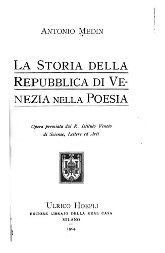 La storia della repubblica di Venezia nella poesia