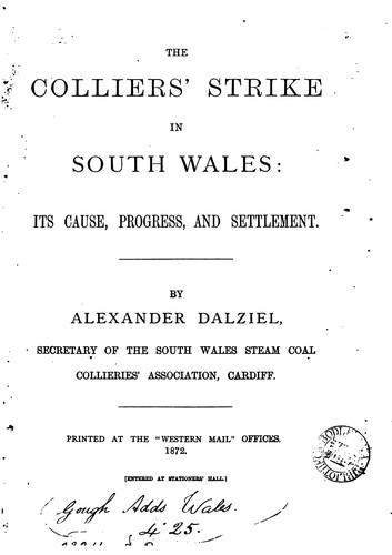 The colliers' strike in South Wales