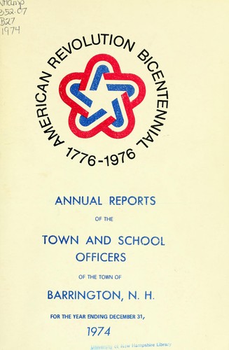Annual report of the Town of Barrington, New Hampshire