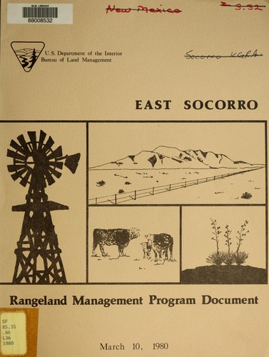 East Socorro rangeland management program document