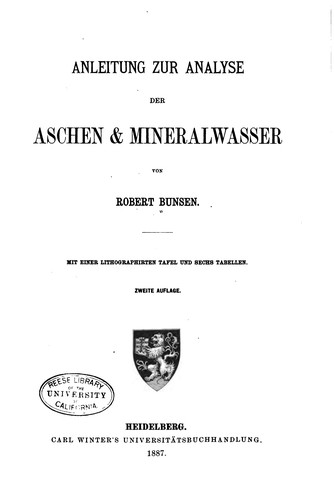 Anleitung zur Analyse der Aschen& Mineralwasser