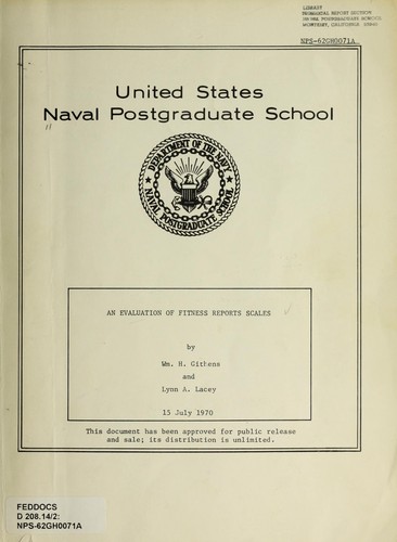 An evaluation of fitness reports scales