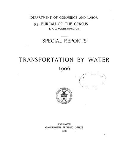 Transportation by water. 1906.