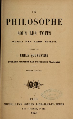 Un philosophe sous les toits