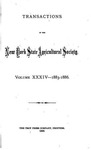 Transactions of the New-York State Agricultural Society for the Year ...