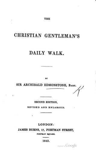 The Christian gentleman's daily walk.